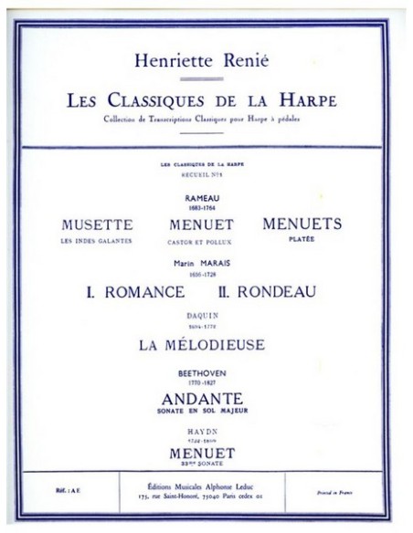 RENIE H.-Classique Arpa Vol.1 per Arpa