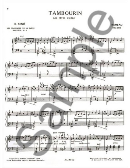 RENIE H.-Classique Harpe Vol.3 per Arpa