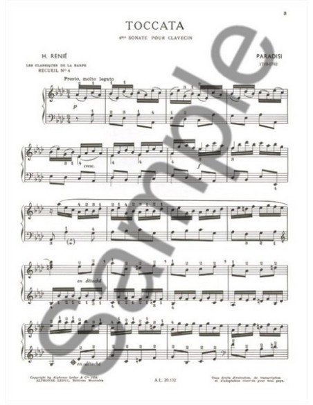 RENIE H.-Classique Harpe Vol.4 per Arpa