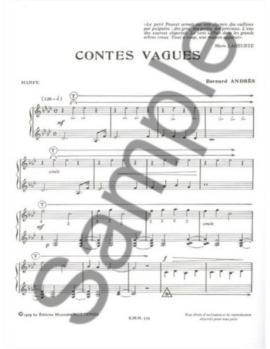 ANDRES B.-Contes Vagues für Harfe