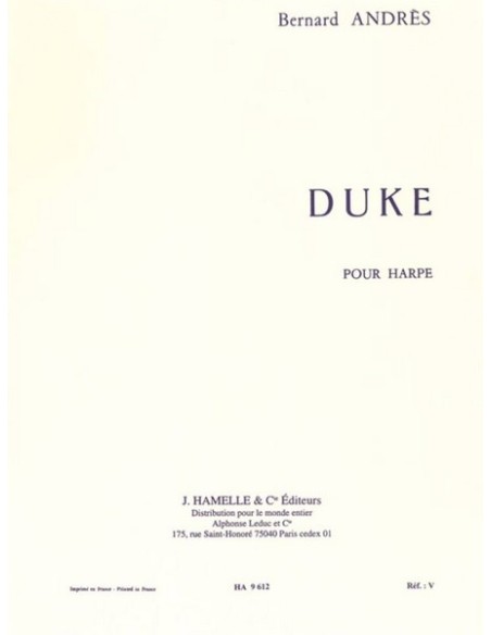 ANDRES B.-Duke pour harpe