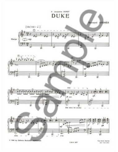 ANDRES B.-Duke pour harpe