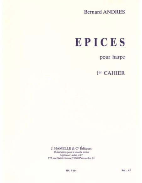 ANDRES B.-Epices Vol.1 für Harfe