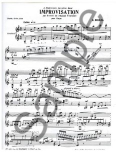 BOZZA E.-Improvisations sur le nom de Marcel Tournier per arpa 2