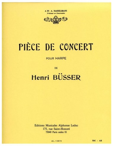 BUSSER H.-Pezzo da concerto per arpa