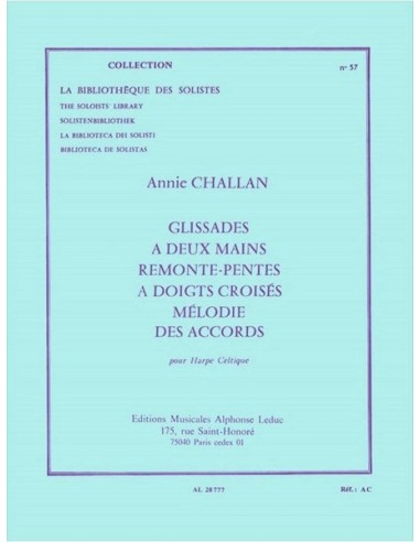 CHALLAN H.-Glissades pour harpe
