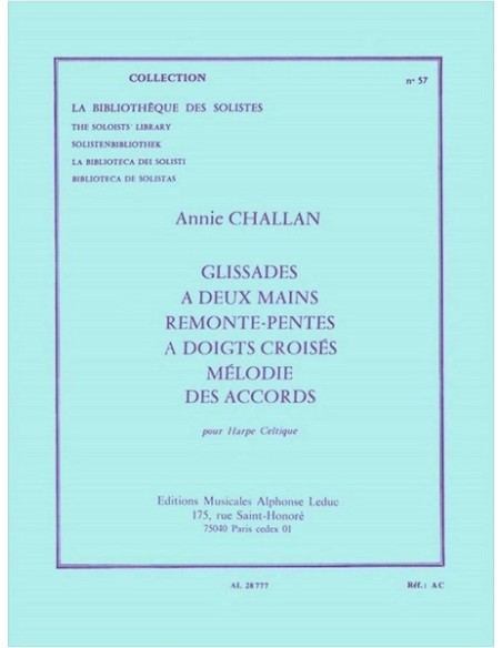 CHALLAN H.-Glissades para Arpa
