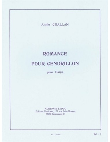 CHALLAN H.-Romance pour Cendrillon para Arpa (Rougeron)