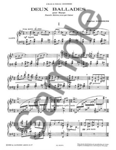 GOOSSENS E.-Ballades (2) pour harpe