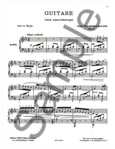HASSELMANS A.-Guitar Op.50 pour harpe 2