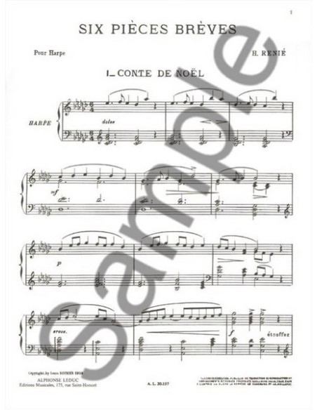 RENIE H.-Pezzi Brevi (6) per arpa