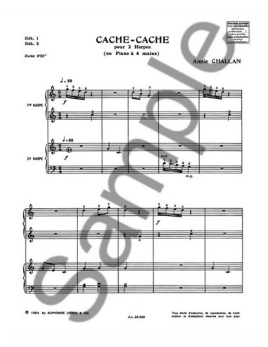 CHALLAN H.-Cache Cache pour 2 harpes