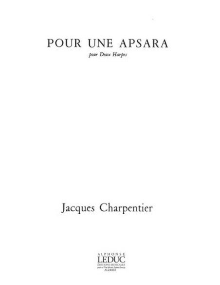 CHARPENTIER J.-Pour une Apsara per 2 arpe