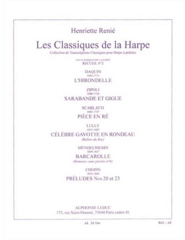 RENIE H.-Classique Harpe Vol.2 per Arpa