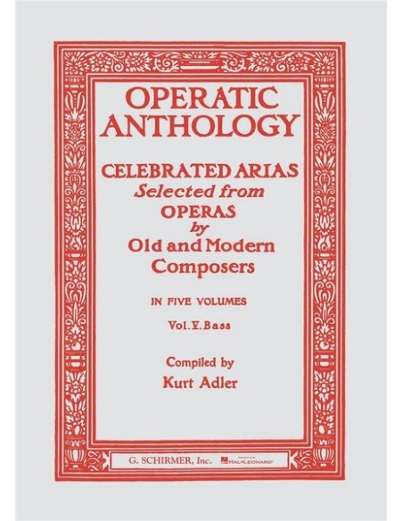 Opera-Arias de Opera (Opera Anthology) Vol.5 per Basso e Pianoforte