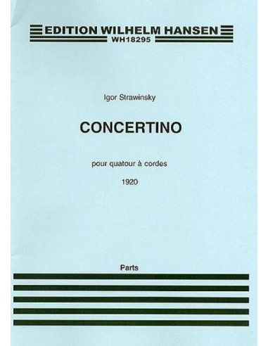 STRAVINSKY I.-Concertino (1920) for String Quartet (Parts)