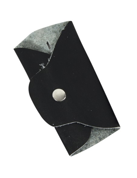 Short Leather Bugle Mitten Closure (Clip) Black