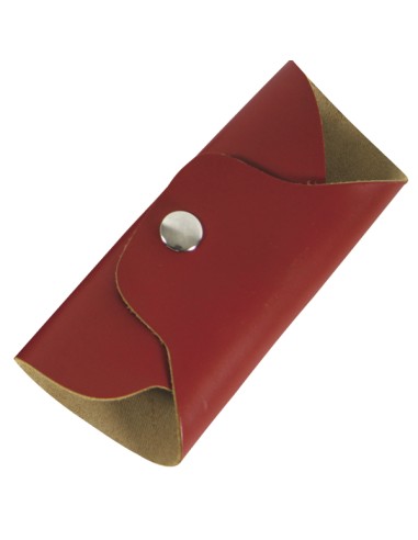 Short Leather Bugle Mitten Closure (Clip) Red