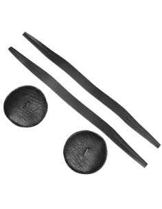 Shock Plate Straps (Paar) Schwarzes Leder 2