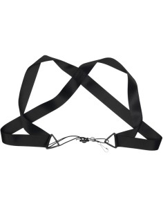 Fagott Harness Strap Medium Metallic Karabiner Schwarz 2