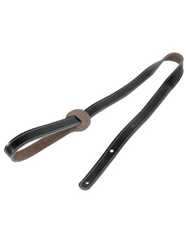 Leather Mandolin Strap Width 23 mm ref.hq7454 Black