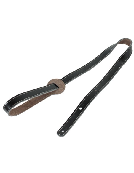 Leather Mandolin Strap Width 23 mm ref.hq7454 Black