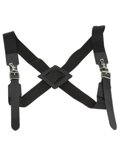 Bandolera Bombo Arnes ref. 720 (Largo Mínimo 90cm. Largo Máximo 122cm.) Negro 50mm Ancho Piel 2