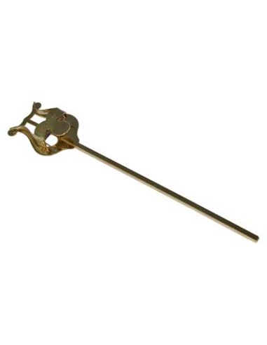 Euphonium oder Tuba oder Trompete oder gerades Horn 160 mm. Normale Größe 55 x 45 mm. Gold