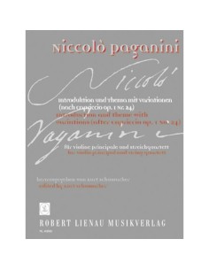 PAGANINI N.-Introduzione e Tema con Variazioni per Violino e Quartetto d'Archi (Schumacher)