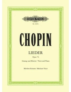 CHOPIN F.-Polnische Lieder (16) Op.74 für Mittelstimme und Klavier