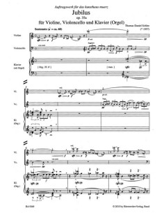 SCHLEE T.D.-Jubilus Op.35a pour violon, violoncelle et piano (orgue) (partition/parties) 2