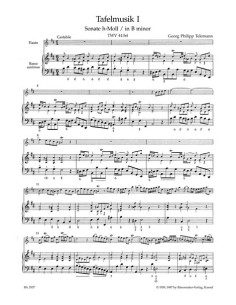 TELEMANN G.P.-Sonate h-Moll für Flöte und Klavier (Urtext) (Hinnenthal) 2
