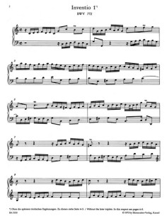 BACH J.S.-Inventions et Symphonies pour piano à 2 et 3 voix (Urtext) (Dadelsen) 2