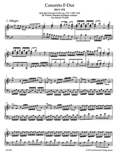 BACH J.S.-Concertos by Vivaldi and others 2nd for Piano (Urtext) (Heller) 2