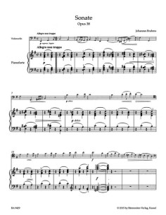 BRAHMS J.-Sonate Op. 38 e-Moll für Violoncello und Klavier (Urtext) (Brown/Costa/Wadsworth) 2