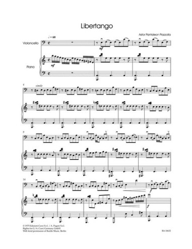 SPECKERT G.A.-Tango Classics per violoncello e pianoforte