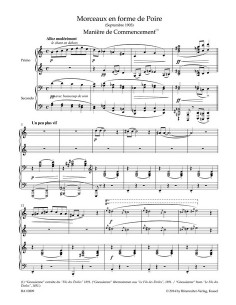 SATIE E.-Piezas en Forma de Pera (3) para Piano a 4 manos (Urtext) (Rosteck) 2