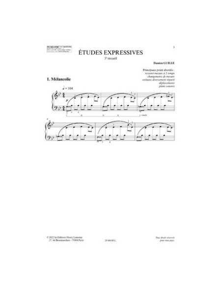 GUILLE D.-Studi espressivi Vol.3 per Pianoforte