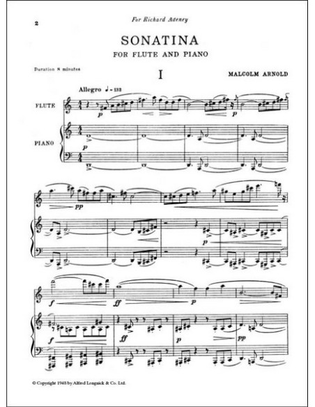 ARNOLD M.-Sonatina Op.19 per flauto e pianoforte