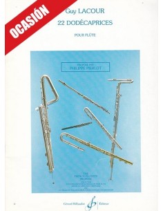 LACOUR G.-Dodecaprices (22) for Flute (SECOND)