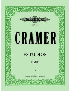 CRAMER J.B.-Studies 4th (nº: 64 to 84) for Piano (Iberian) (OCCASION)
