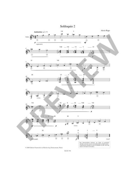 RAGO A.-Set Pieces (Concorso 2009) per Chitarra