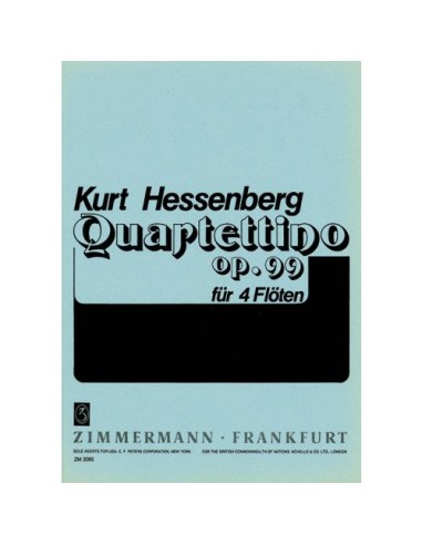 HESSENBERG K.-Quartet Op.99 for 4 Flutes
