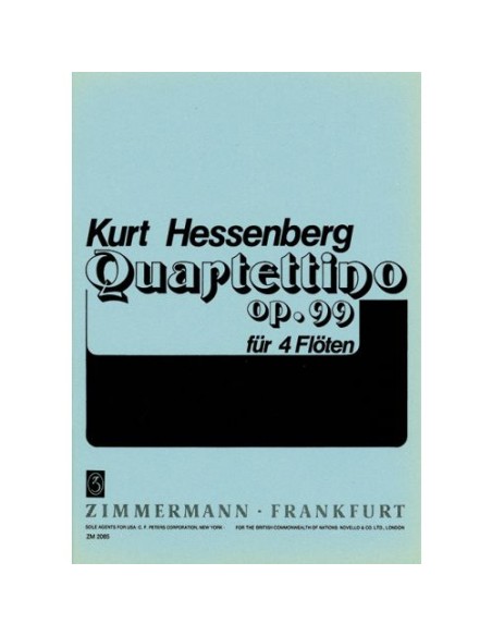 HESSENBERG K.-Quartet Op.99 for 4 Flutes