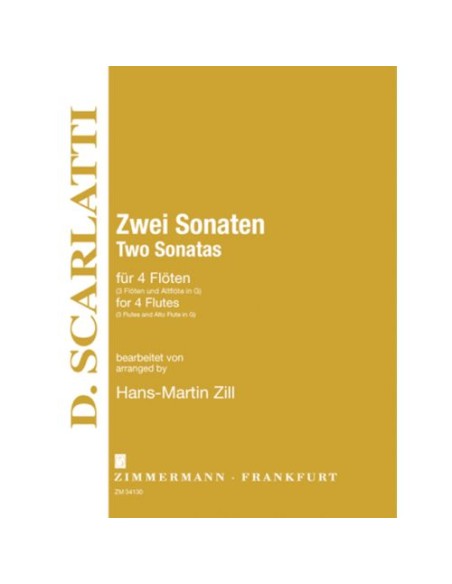 SCARLATTI D.-Sonate (2) per 4 flauti (Zill)