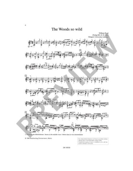 BYRD W.-The Woods so Wild (Dance and Variations) per chitarra (Dausend)