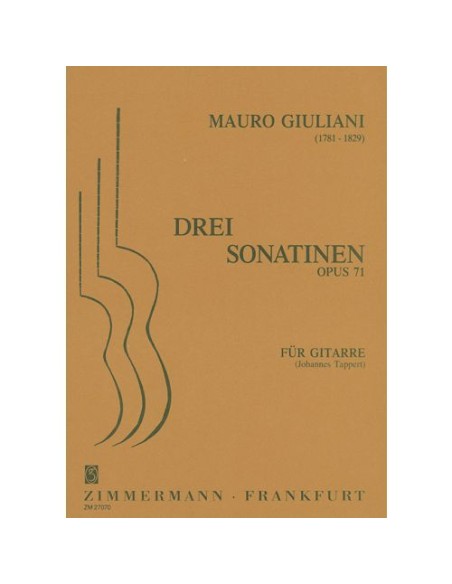 GIULIANI M.-Sonate (3) Op.71 per chitarra (Tappert)