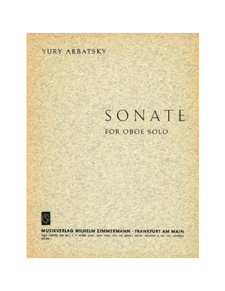 ARBATSKY Y.-Sonate für Oboe
