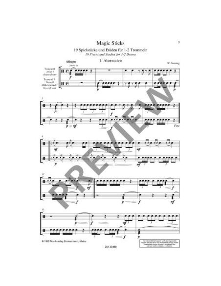 SONNTAG W.-Magic Sticks (19 Pezzi e Studios) per 2 scatole