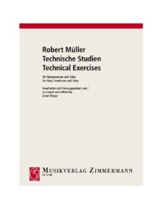 MULLER R.-Exercices techniques pour trombone basse ou tuba (Meyer)